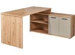 Schreibtisch BEGA OFFICE "Kanada, BxHxT 160x74x130 cm", artisan eiche, kaschmir, artisan eiche, artisan eiche, B:160cm H:74cm T:74cm, Tische, Schreibtisch, wechselseitig montierbar, Softclose für Türen, Breite: 160cm