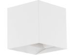 EGLO Wandleuchte "Calpino LED Außen-Wandlampe, Außenleuchte, Wandleuchte aus Alu, IP54", weiß, 2, H: 10,5cm, 1 Stk., Leuchten, Wand-/Deckenleuchte - L10,5 x H10,5 x AL11 cm - weiß - 2X3,3W inkl., Wandleuchte