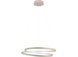 EGLO Hängeleuchte "RUOTALE Pendellampe - Alu, Stahl - LED - 36W - IP20", beige (sandfarben), 1, Ø 55cm H: 150cm, 1 Stk., Leuchten, Hängelampe, Deckenlampe, Wohnzimmer, Esszimmer, H150 x Ø55 cm, Hängeleuchte