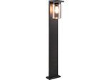Außen-Stehlampe TRIO LEUCHTEN "ARDILA, Stehleuchte Outdoor Garten Terrasse Höhe 1m, exkl 1xE27 max40W", schwarz (schwarz matt), B:16cm H:100cm T:17cm, Leuchten, Außen-Stehlampe, Garten Stehlampe IP44 mit Dämmerungssensor, Leuchtmittel wechselbar