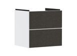 hansgrohe Xevolos E Waschtischunterschrank 54175660 580x555x475mm, 2 Schubladen, mattweiß, Textil dunkelgrau