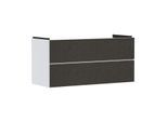 hansgrohe Xevolos E Waschtischunterschrank 54184660 1180x555x475mm, 2 Schubladen, mattweiß, Textil dunkelgrau