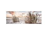 Euroart Glasbild, Mehrfarbig, Glas, Strand \u0026 Meer, rechteckig, 33x98x1.40 cm, Fotografie, einfache und schnelle Anbringung, glänzend, Bilder und Zubehör, Wandbilder, Glasbilder