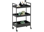 Xora Servierwagen, Schwarz, Metall, rechteckig, 50x86x30 cm, einfacher Aufbau, Esszimmer, Barmöbel, Barwagen