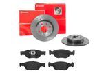 BREMBO Bremsensatz, Scheibenbremse Bremsensatz-Vorderachse XTRA LINE / STANDARD sk8k0f1xe9 Hinterachse Gelocht 240mm 11mm für Ford Fiat ZASTAVA ABARTH