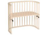 Babybay Beistellbett, Beige, Holz, Buche, vollmassiv, 46x79x87 cm, Sprossen im Normabstand, Lattenrost stufenlos höhenverstellbar, zur Sitzbank umbaubar, zum Gitterbett umbaubar, höhenverstellbar, sehr stabil, Babymöbel & Kindermöbel, Babyzimmer, Babybetten, Beistellbetten