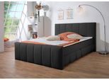 Boxbett HOME AFFAIRE "Hanelore inkl. Bettkasten und Topper", schwarz, B:212cm L:220cm, Komplettbetten, Boxbett mit Bettkasten und Fußteil, inkl. Topper