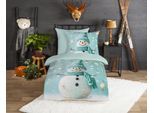 Kinderbettwäsche GOOD MORNING "Pierre", multi, B/L: 135cm x 200cm, 1 Stk., 1 Stk., Flanell, B/L: 80cm x 80cm, 2 Stk., Flanell, Obermaterial: 100% Baumwolle, Bettwäsche, Flanell Biber, 135x200, Warm, Reißverschluss, Wende, Kind, winter
