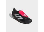 Fußballschuh ADIDAS PERFORMANCE "PREDATOR LEAGUE FÜR KIDS MIT UMSCHLAGBARER ZUNGE FÜR FESTE BÖDEN", Mädchen, Gr. 37, core schwarz, ftwr weiß, lucid rot, Synthetik, Textil, Schuhe Fußballschuh, Außensohle für Rasen und feste Böden