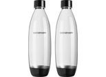 Wassersprudler Flasche SODASTREAM "DuoPack Fuse", transparent, 1.000ml, Kunststoff, Karaffen, Wassersprudler Flasche, Kunststoff,Ersatzflaschen für SodaStream Wassersprudler + PET-Flaschen