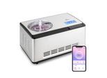 Dolce Bacio Smart Eiscremebereiter Yogurtmaker Kompressor 2 Liter WiFi Touch Edelstahl