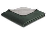 Wohndecke BIEDERLACK "Doubleface", grau (fango), B:150cm L:200cm, Baumwolle, Polyacryl, Polyester, Wohndecken, Wohndecke, mit geketteltem Zierstich