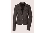 Jackenblazer MADELEINE "Kurzblazer Eleganter Einreiher mit Reverskragen", Damen, Gr. 36, braun (braun, melange), Obermaterial: 75% Viskose CV. 24% Polyester PES. 1% Elasthan EL., Modern, Blazer, Dezenter Melange-Effekt