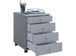 Container VCM "Rollcontainer Bürocontainer Schublade Lona 50 cm", grau, B:42cm T:50cm, Obermaterial: 100% Holz Wood., Schränke, Container
