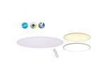 NÄVE LED Deckenleuchte "Amalfi", weiß, 1, H: 5,5cm, 1 Stk., Leuchten, oval, dimmbar und Nachtlichtfunktion mittels Fernbedienung, CCT, LED Deckenleuchte