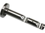 Kombiträger GARDINIA "Memphis", silber (edelstahlfarben), Gardinenstangenhalterungen, Kombiträger, Serie Einzelprogramm Memphis Ø 16 mm