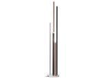 BRILLIANT Stehlampe "Cembalo", schwarz (alu, schwarz, braun), 5, Ø 27,5cm H: 155,3cm, 1 Stk., Leuchten, 5flg mit Fußdimmer, 155 cm Höhe, Ø 28 cm, 2200 lm, 3000 K, Stehlampe