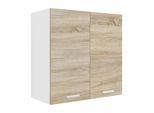 Hängeschrank VCM "Küchenschrank B. 60 cm Hängeschrank Küche Esilo", braun (weiß, sonoma, eiche), B:60cm T:31cm, Obermaterial: 100% Holz Wood., Schränke, Hängeschrank