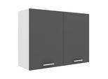 Hängeschrank VCM "Küchenschrank B. 80 cm Hängeschrank Küche Esilo", schwarz (weiß, anthrazit), B:80cm T:31cm, Obermaterial: 100% Holz Wood., Schränke, Hängeschrank