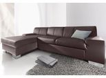 Ecksofa DOMO COLLECTION "Star, zeitlose Formensprache, elegante Optik, Breite 248cm, L-Form", braun (dunkelbraun), B:248cm H:74cm T:150cm, Softlux-Kunstleder;Primabelle-Microfaser;Struktur (90% Polyester und 10% Polyacryl), Sofas, Ecksofa, wahlweise mit Bettfunktion