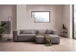 Ecksofa "PIARA mit Kedernaht, Cord, Leinenoptik o. Strukturstoff, Couch, L-Form", beige (taupe), B:267cm H:66cm T:167cm, 100% Polyester, LEGER HOME BY LENA GERCKE, Sofas, Ecksofa, wahlweise Ottomane rechts/links, schwarze Füße, bequemer Sitzkomfort