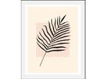 Bild QUEENCE "Leaf", schwarz (farbe rahmen: schwarz, farbe bild(er): schwarz), B:30cm H:40cm, Acrylglas, Holz, Papier, Bilder, Bild, gerahmt