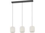 EGLO Hängeleuchte "BELGRAVE Pendellampe - Stahl - E27 - 3X40W - IP20", weiß (schwarz), 3, H: 110cm, 1 Stk., Leuchten, Hängelampe, Deckenlampe, Wohnzimmer, Esszimmer, L88 x B18 x H110 cm, Hängeleuchte