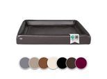 SABRO Hundebett KUDDE Kunstleder dunkelbraun 70 cm, 85 cm