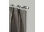 Gardinenstange GARESA "KAPPE", silber (edelstahlfarben), L:170cm Ø:16mm, Aluminium, Metall, Gardinenstangen, Vorhanggarnitur, verlängerbar, Kappe, edelstahl optik, mit Ringe