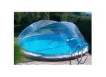 Poolverdeck KWAD "Cabrio Dome für runde Pools mit breitem Handlauf", transparent, B:550cm H:145cm T:550cm, Polyvinylchlorid (PVC), Verdecke, in verschiedenen Größen