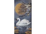 Perlen-Stickbild "Schwan", 20 x 40 cm