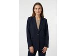 Jackenblazer FREEQUENT "FQNANNI", Damen, Gr. XL, grau (salute), Web, Obermaterial: 73% Polyester, 24% Viskose, 3% Elasthan, unifarben, bequem hüftbedeckend, V-Ausschnitt, Blazer, mit Knopfverschluss und Reverskragen