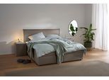 Boxbett S.OLIVER "Alissia inkl. Bettkasten und Topper- frei im Raum stellbar", mocca, B:178cm L:206cm, Komplettbetten, wahlweise mit Bonnell- oder TTFK-Matratze in H2, H3 o. H4 erhältlich
