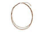 Kette ohne Anhänger JOBO "mehrreihig layering", gold (rosévergoldet), Halsketten, Damen, Silber 925 (Sterlingsilber), L: 47, 925 Silber 47 cm