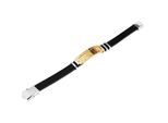 Armband ADELIA´S "Unisex Armband aus Leder 20 cm", gold (schwarz), Armbänder, Damen, 20cm, Leder, Armband, Perfekt als Geschenk zum Jubiläum