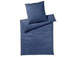 Bettwäsche ELEGANTE "Floral", blau (kobalt blau), B/L: 155cm x 220cm, 1 Stk., 1 Stk., Mako-Satin, B/L: 80cm x 80cm, 2 Stk., Mako-Satin, Obermaterial: 100% Baumwolle, Bettwäsche, Bettwäsche, angenehmes Hautgefühl