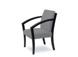 Esszimmerstuhl HOME AFFAIRE "G98 George Armlehnstuhl, Sessel, in 3 Gestellfarben Made in Italy", grau (light grau, schwarz, light grau), B:58,5cm H:87cm T:65cm, Massivholz, Stühle, Esszimmerstuhl, Extra-confort, Fleckenabweisendes Gewebe, Massivholz