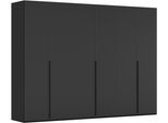 Kleiderschrank "Schrank Garderobe Ankleide Schlafzimmer Flur SERINA Eyecatcher", schwarz (schwarz, schwarz mattglas), B:301cm H:223cm T:61cm, Holzwerkstoff, LEGER HOME BY LENA GERCKE, Schränke, Kleiderschrank, in 6 Breiten, 3 Ausführungen und mit Front Glas oder Dekor MADE IN GERMANY