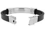 Armband ADELIA´S "Unisex Armband – Lederarmband aus Leder 21 cm", schwarz, Armbänder, Damen, 21cm, Leder, Armband, Perfekt zum Verschenken an besondere Menschen