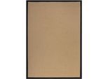 Teppich FLAIR RUGS "Kira mit Fischgrätmuster, aus Jute", schwarz, B:120cm H:3mm L:170cm, Jute, Kunstfaser, Teppiche, Teppich