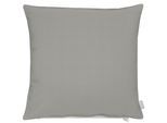 Dekokissen APELT "3800", grau (hellgrau, unifarben), B:65cm H:7cm L:65cm, Baumwolle, Polyester, Dekokissen_Sitzkissen_Kissenhüllen, Statement-Reißverschluss