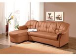 Ecksofa DOMO COLLECTION "Papenburg, zeitlose Rückensteppung, elegante Formensprache, L-Form", orange (pfirsich), B:235cm H:84cm T:140cm, Kunstleder SOFTLUX;Luxus-Microfaser (100% Polyester);Struktur ( 90% Polyester, 10% Polyacryl);Microfaser PRIMABELLE (100% Polyester), Sofas, Ecksofa, in großer Farbvielfalt, wahlweise mit Bettfunktion