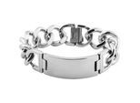 Armband ADELIA´S "Herren Armband – Panzerarmband aus Edelstahl 23 cm", silber, Armbänder, Herren, 23cm, Edelstahl, Armband, Ein kleines Geschenk mit großer Wirkung