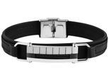 Armband ADELIA´S "Unisex Armband aus Leder 21 cm", schwarz, Armbänder, Damen, 21cm, Leder, Armband, Ideal als Geschenk zum Jubiläum