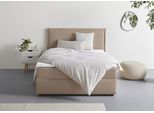 Boxbett S.OLIVER "Alissia inkl. Bettkasten und Topper- frei im Raum stellbar", hellbraun, B:158cm L:206cm, Komplettbetten, wahlweise mit Bonnell- oder TTFK-Matratze in H2, H3 o. H4 erhältlich