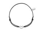 Armband AILORIA "Armband schwarz/silber LÉA", silber, Armbänder, Damen, Armband