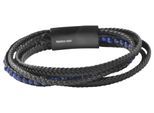 Armband ADELIA´S "Unisex Armband – Lederarmband aus Leder mit Lapis 21 cm", schwarz, Armbänder, Damen, 21cm, Leder, Armband, Ein stilvolles Geschenk für besondere Momente