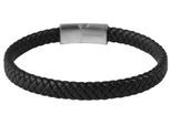 Armband ADELIA´S "Unisex Armband – Textilarmband aus Leder 20,5 cm", schwarz, Armbänder, Damen, 20cm, Leder, Armband, Zum Verschenken – passend für viele Anlässe