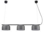 PACO HOME Pendelleuchte "BOWL", grau (grau, weiß), 3, Leuchten, Pendelleuchte