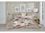 Bettwäsche PRIMERA "Feinbiber-Bettwäsche", grau (grau, braun), B/L: 155cm x 220cm, 1 Stk., 1 Stk., Flanell, B/L: 80cm x 80cm, 2 Stk., Flanell, Obermaterial: 100% Baumwolle, Bettwäsche, Bettwäsche, samtweich und natürlich aus reiner Baumwolle